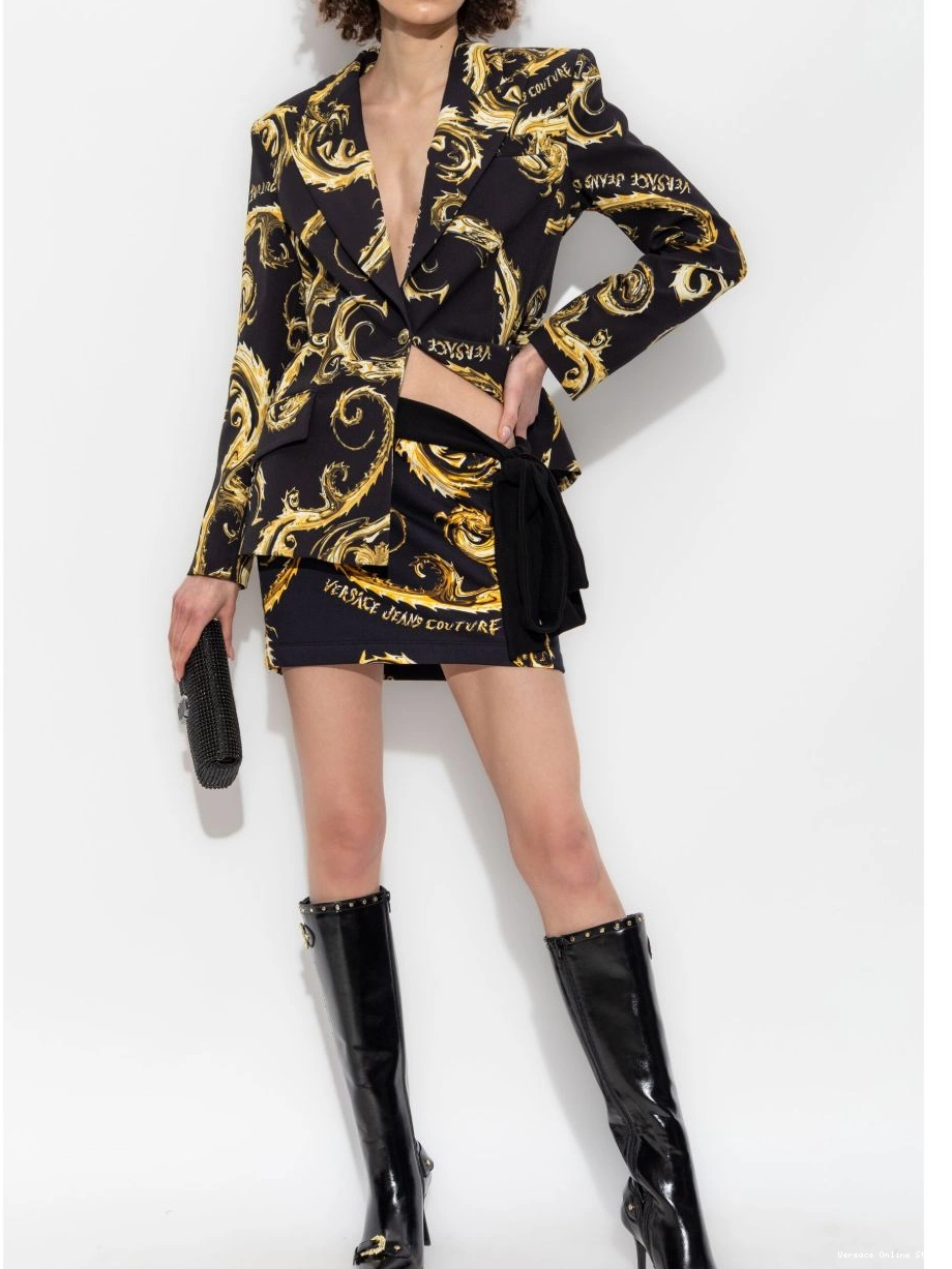 Affordable Barocco-print Couture Versace skirt Jeans Women 0731